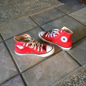 Converse Red High-Top Sneakers